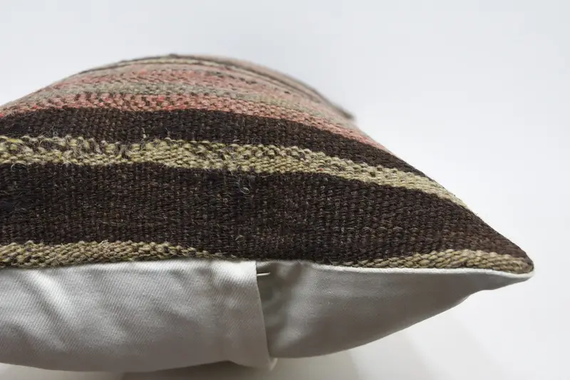Outdoor Throw Pillow, Vintage Kilim Throw Pillow, Boho Pillow Sham Cover, 16x36 Brown Pillow Sham, Pillow Sham, Outdoor Cushion, Gift Pillow - 5
