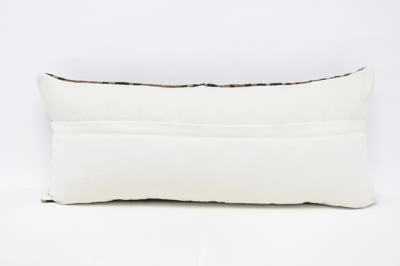 Outdoor Throw Pillow, Vintage Kilim Throw Pillow, Boho Pillow Sham Cover, 16x36 Brown Pillow Sham, Pillow Sham, Outdoor Cushion, Gift Pillow - 6