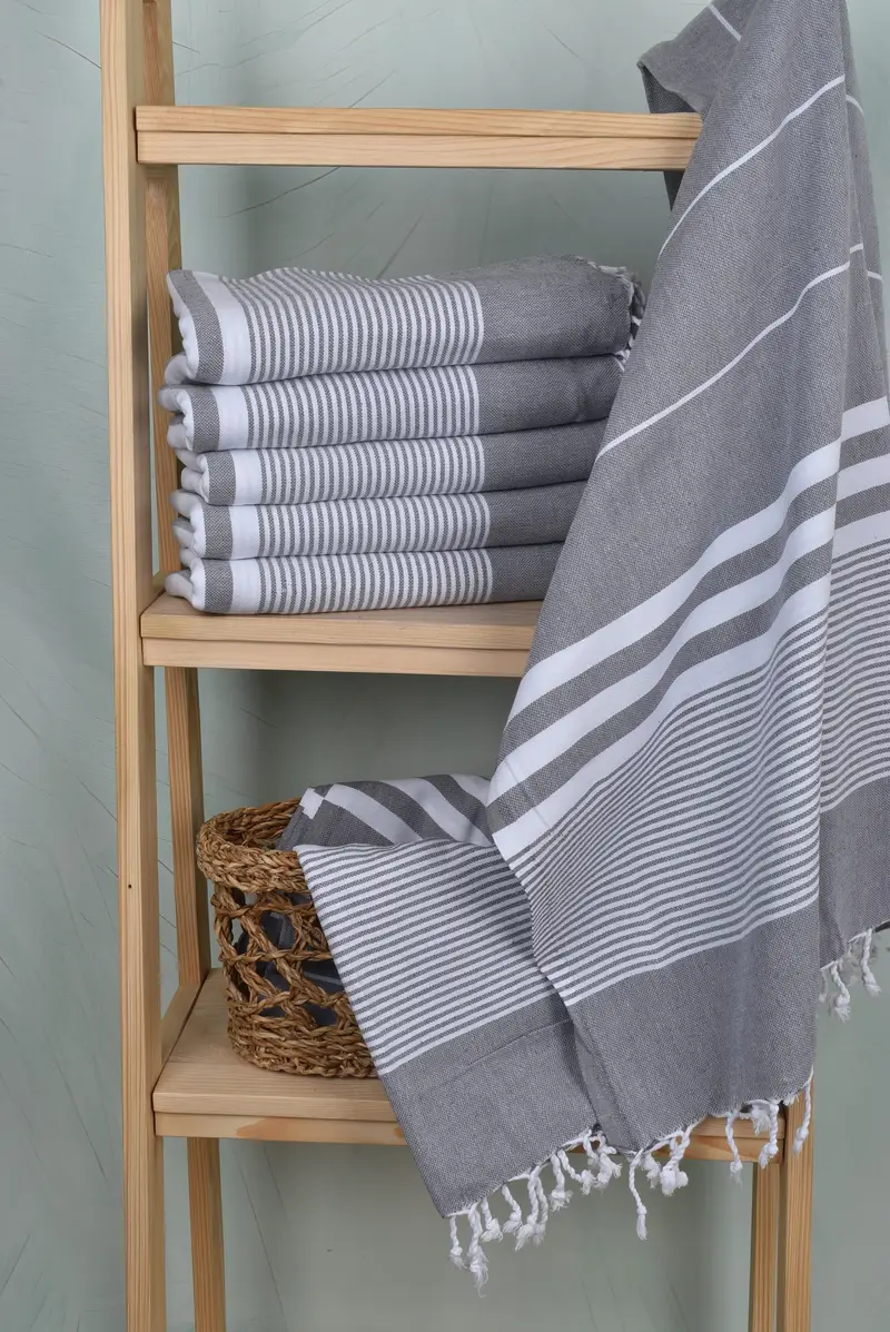 Wedding Towel, Custom Wedding Gifts, Bulk Order Towel, Wedding Gift, 70x40 Cotton Striped Towel, Bachelorette Party Favors Beach, Turkish Towel USA - 3