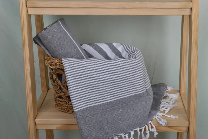 Wedding Towel, Custom Wedding Gifts, Bulk Order Towel, Wedding Gift, 70x40 Cotton Striped Towel, Bachelorette Party Favors Beach, Turkish Towel USA - 4