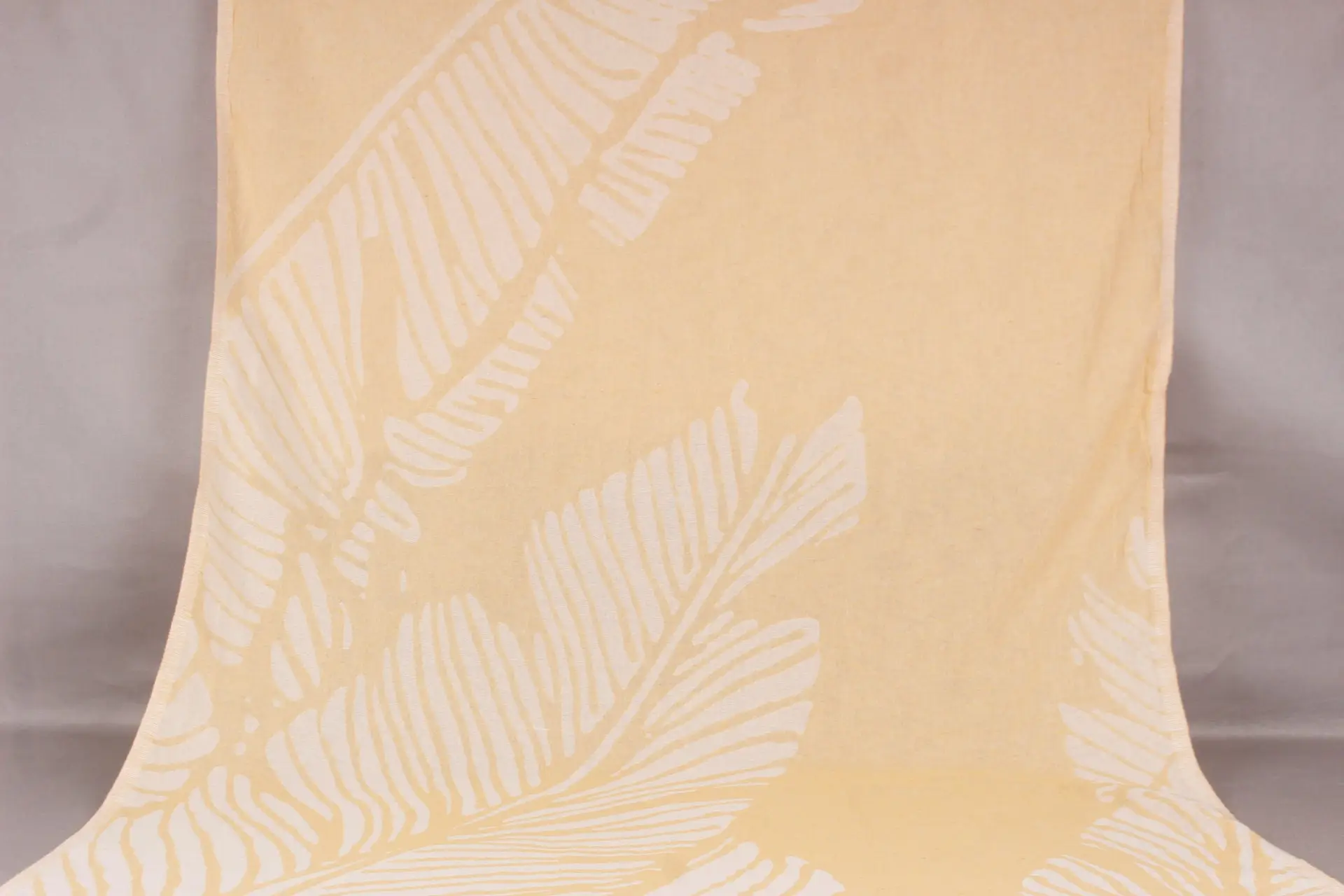 Beach Towel Mustard Cotton Turkish, 40x71 Inches - 1