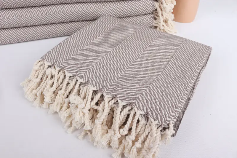 Gift For Mom, Large Turkish Towel, Wedding Anniversary Gift, Gift For Her, Beach Wedding Favor, 70x40 Cotton Chevron Towel, Best Friend Gift - 5