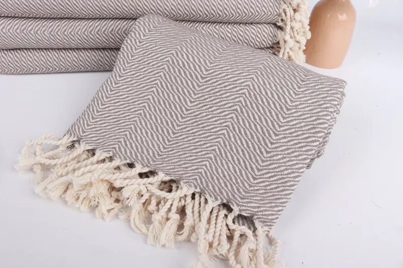 Gift For Mom, Large Turkish Towel, Wedding Anniversary Gift, Gift For Her, Beach Wedding Favor, 70x40 Cotton Chevron Towel, Best Friend Gift - 4
