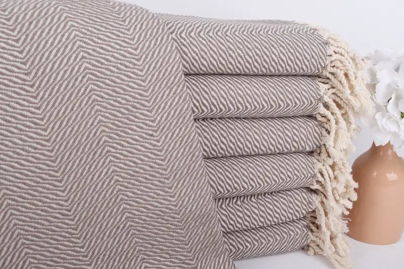 Gift For Mom, Large Turkish Towel, Wedding Anniversary Gift, Gift For Her, Beach Wedding Favor, 70x40 Cotton Chevron Towel, Best Friend Gift - 1