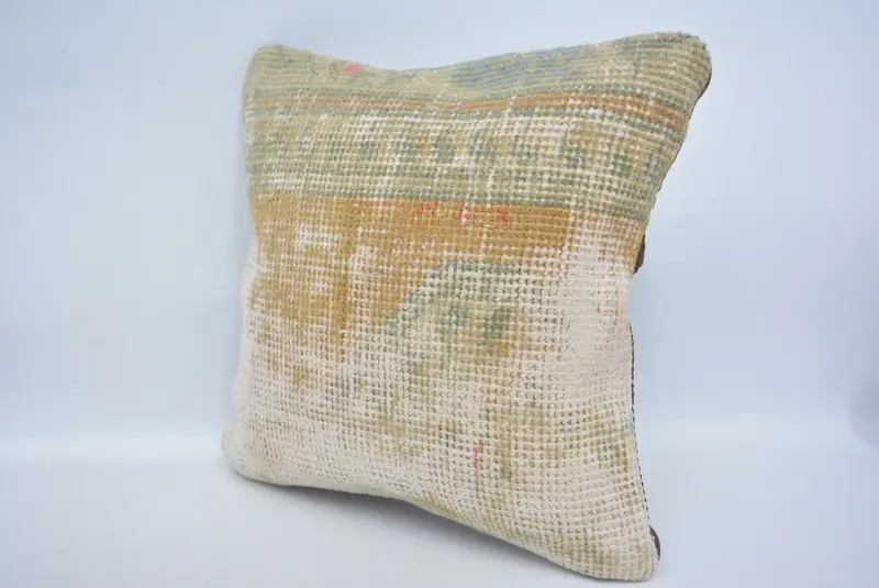 Pillow Cover, Turkish Pillow, 12x12 Orange Pillow Case, Oriental Pillow Sham, Kilim Cushion Sham, Boho Pillow Sham Cover, Christmas Cushion - 4