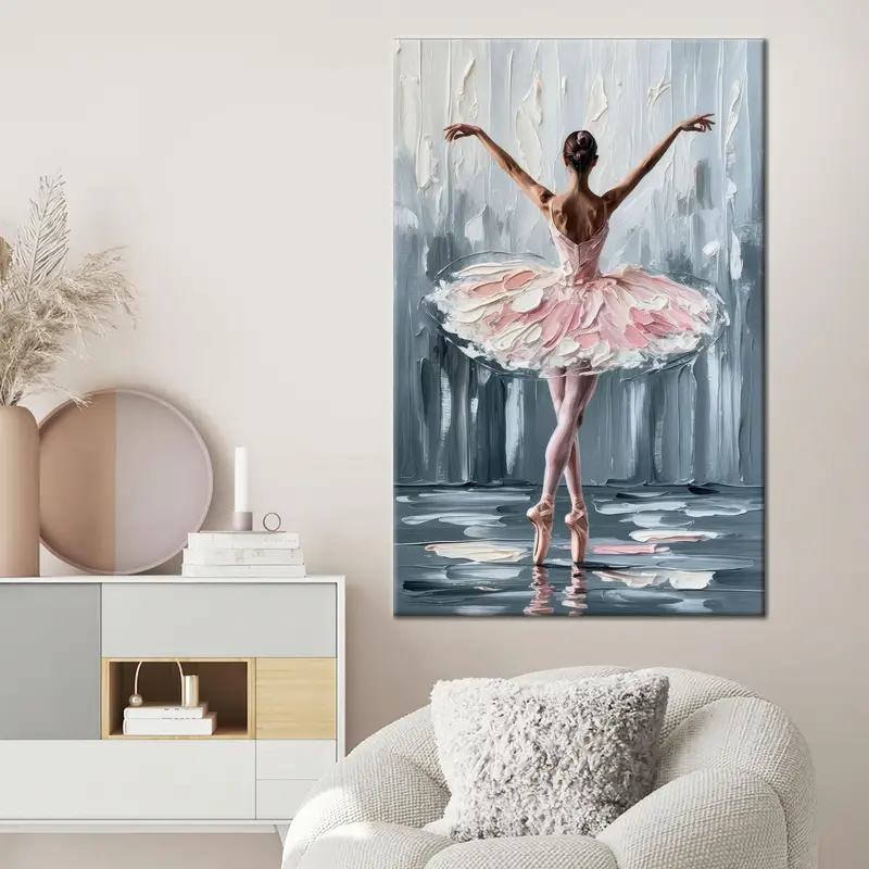 Elegant Pink Ballet Canvas: Perfect Gift for Ballerina Dancers