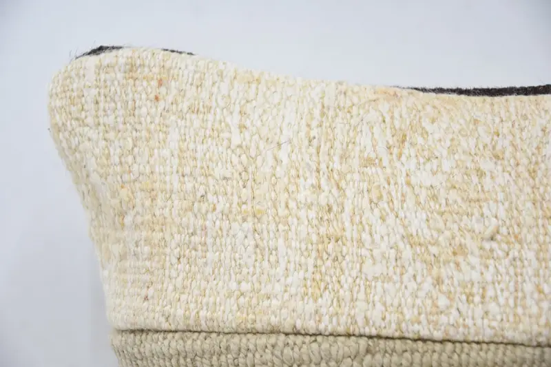 Bolster Throw Pillow Sham, Home Decor Pillow, Outdoor Bolster Pillow, 14x14 Beige Pillow Case, Cushion Cover, Pillow for Couch, Vintage Pillow - 2