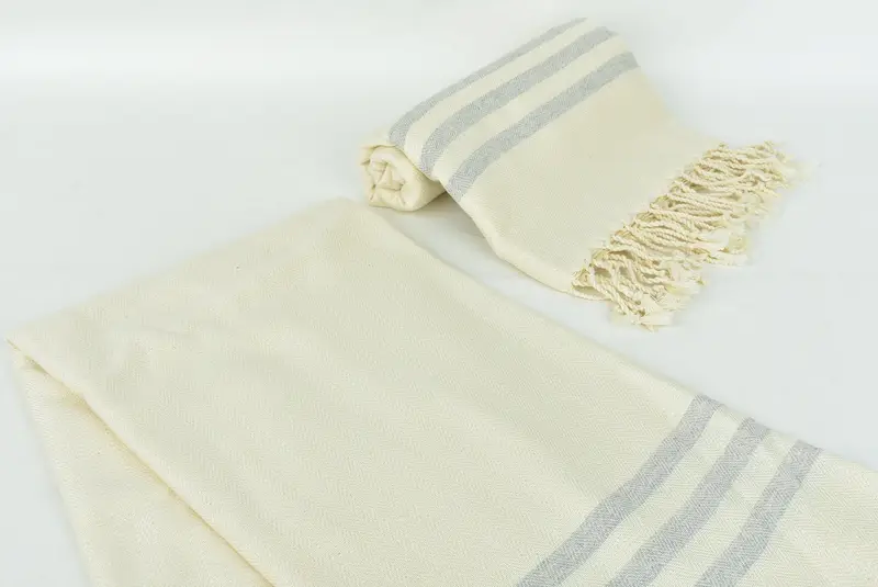 Beach Size Towel, Turkish bath towel, Gift For Her, 70x40 Cotton Striped Towel, Welcome Wedding Gift, Family Gift Basket, Bridesmaid Gift Towel - 7