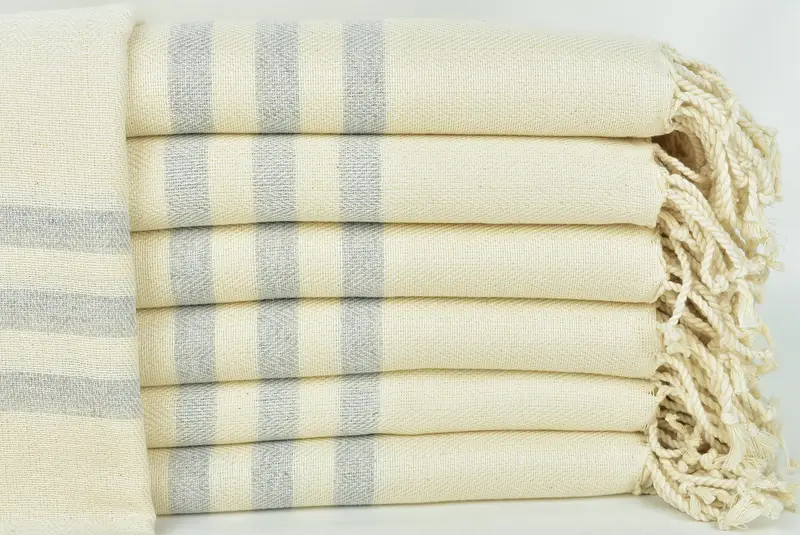 Beach Size Towel, Turkish bath towel, Gift For Her, 70x40 Cotton Striped Towel, Welcome Wedding Gift, Family Gift Basket, Bridesmaid Gift Towel - 1