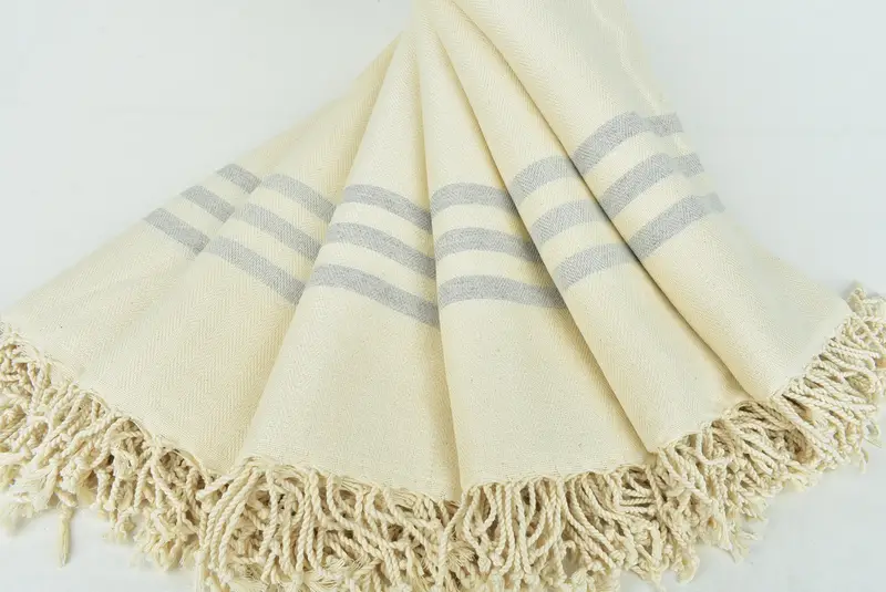 Beach Size Towel, Turkish bath towel, Gift For Her, 70x40 Cotton Striped Towel, Welcome Wedding Gift, Family Gift Basket, Bridesmaid Gift Towel - 4