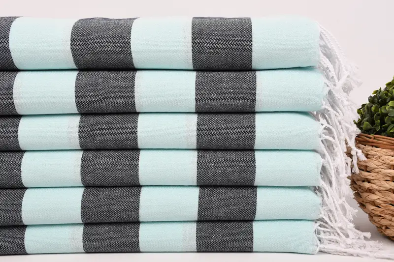 Quick-dry travel peshtemal towel, Bachelorette Party Favors Beach, 70x40 Cotton Striped Towel, Absorbent Turkish towel, Turkish towel, Cotton towel - 2