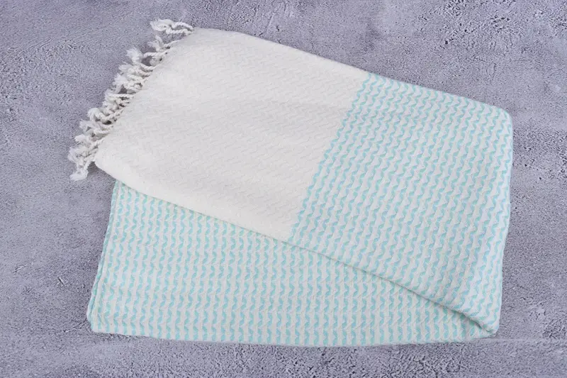 Unique Turkish towel with custom embroidery USA, Bridal Gifts, Gift For Him, Turkish Towel Beach, Custom Beach Towel, 76x40 Cotton Diamond Towel - 6