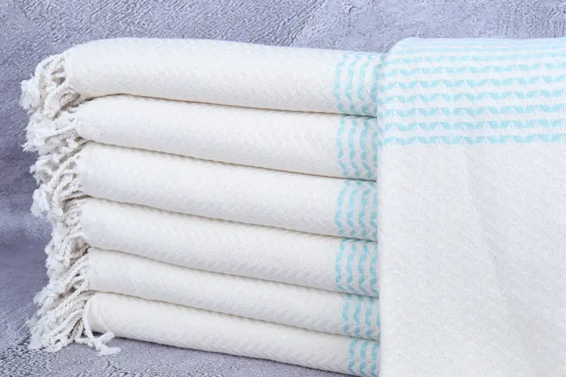 Unique Turkish towel with custom embroidery USA, Bridal Gifts, Gift For Him, Turkish Towel Beach, Custom Beach Towel, 76x40 Cotton Diamond Towel - 1