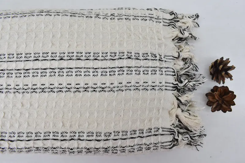 Christmas Gift Tags, 96x70 Cotton Striped Towel, Turkish Towel Beach Blanket, Custom Wedding Gifts, Bridal Shower Gift, Woven Throw Blanket - 3