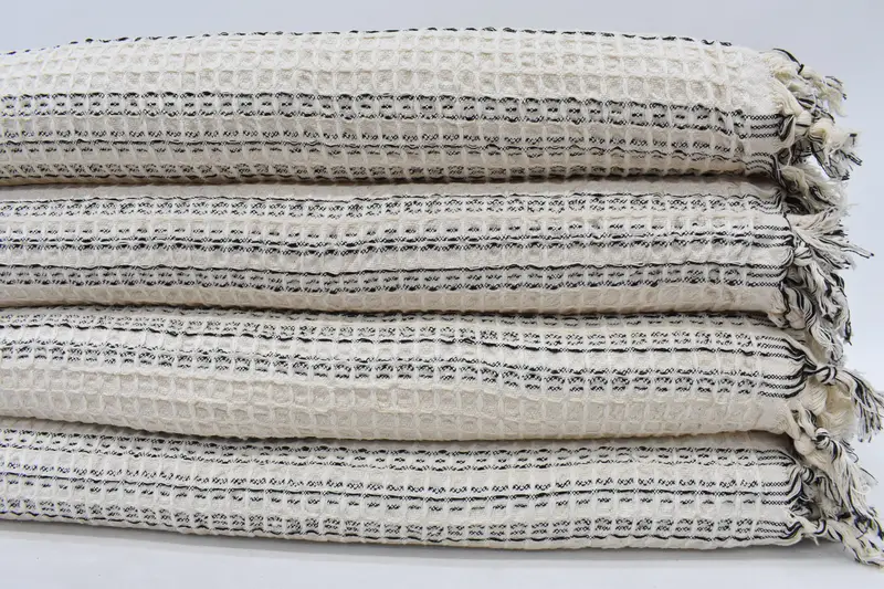 Christmas Gift Tags, 96x70 Cotton Striped Towel, Turkish Towel Beach Blanket, Custom Wedding Gifts, Bridal Shower Gift, Woven Throw Blanket - 2