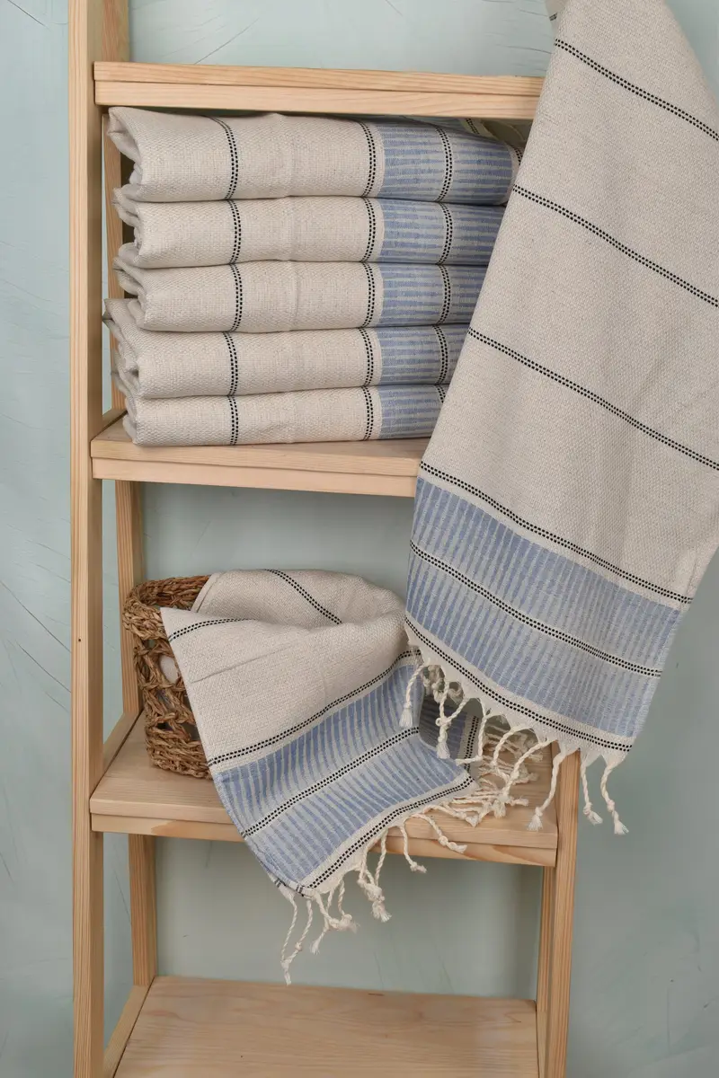 Bridesmaid Proposal Gift, Best Friend Wedding Gift, Monogrammed Hand Towel, Turkish Tea Towel, Personalized Hand Towel, 40x20 Linen Striped Towel - 3