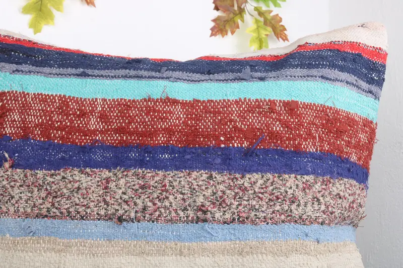 Vintage Kilim Pillow, Kilim Pillow Cover, Cushion Case, Pillow for Couch, 32x32 White Pillow Sham, Ethnic Pillow Cover Pillow Sham - 5