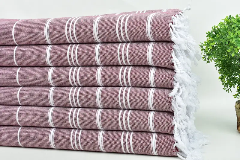 40x24 Pamuklu çizgili havlu, gelin duş iyiliği, onun için hediye, Türk havlu el havlu, kişiselleştirilmiş bulaşık havlu, spa havlu, monogramlı el havlu - 3