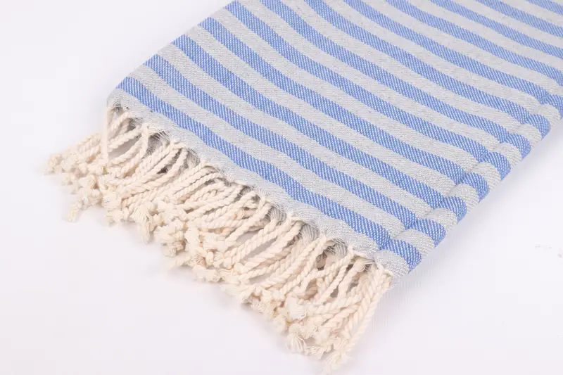 70x36 Cotton Striped Towel, First Wedding Anniversary Gift, Gifts For Him, Turkish Towel Set, Lightweight towel, Sand-free towel, Peshtemal - 7