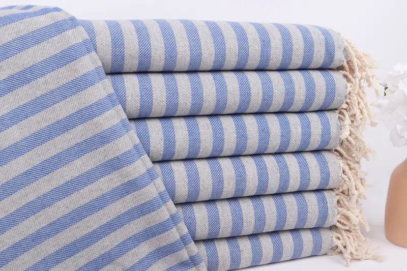70x36 Cotton Striped Towel, First Wedding Anniversary Gift, Gifts For Him, Turkish Towel Set, Lightweight towel, Sand-free towel, Peshtemal - 1
