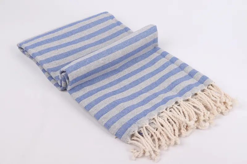 70x36 Cotton Striped Towel, First Wedding Anniversary Gift, Gifts For Him, Turkish Towel Set, Lightweight towel, Sand-free towel, Peshtemal - 6