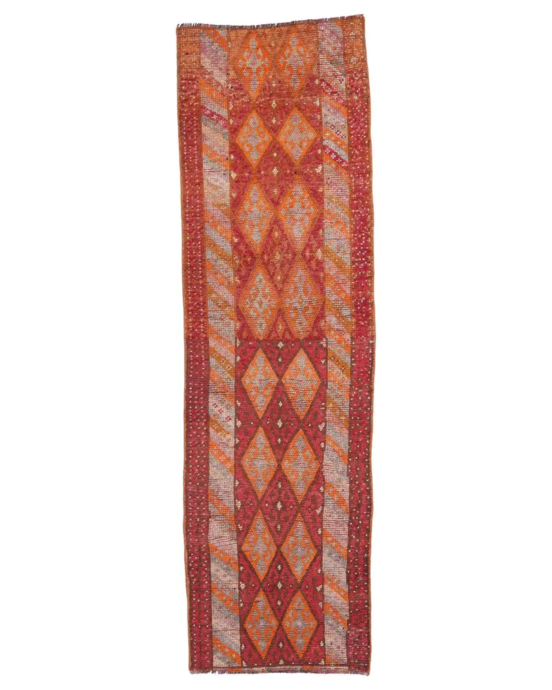 2,8x9,7 ft Kırmızı Fas Halısı, Zarif Ev Dekoru