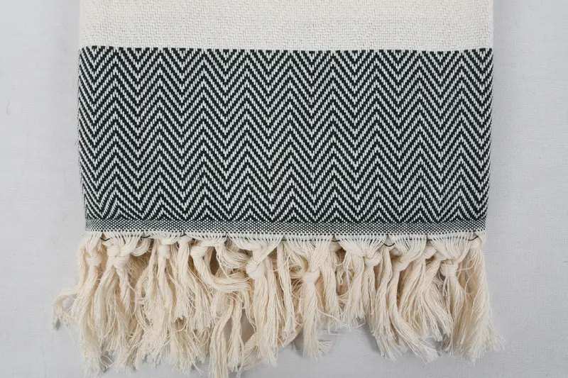 Large Turkish Towel, Bachelor Gifts, Custom Bath Towel, Peshtemal Towel, Customized Towels, Hammam towel, 70x40 Cotton Herringbone Towel, Yoga Towel - 5