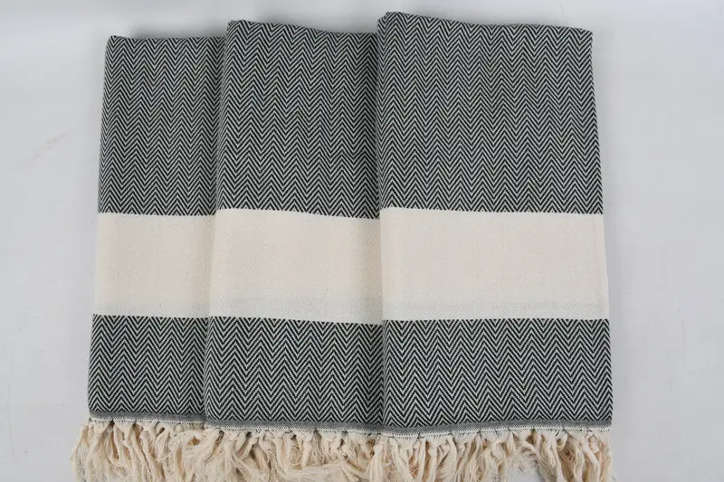 Large Turkish Towel, Bachelor Gifts, Custom Bath Towel, Peshtemal Towel, Customized Towels, Hammam towel, 70x40 Cotton Herringbone Towel, Yoga Towel - 3