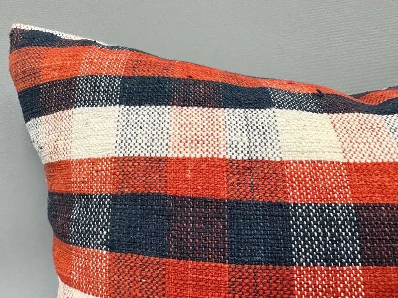 Wool Kilim Pillow Cushion, 18x18 Beige Pillow, Ethnical Kilim Rug Pillow, Kilim Pillow, Pillow Case, Living Room Throw Pillow Sham, Turkish Pillow - 5