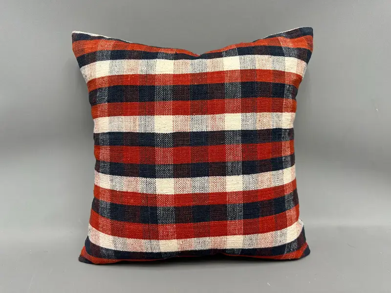 Wool Kilim Pillow Cushion, 18x18 Beige Pillow, Ethnical Kilim Rug Pillow, Kilim Pillow, Pillow Case, Living Room Throw Pillow Sham, Turkish Pillow - 4