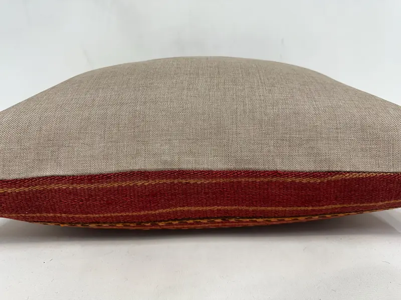 Turkish Kilim Pillow, 20x28 Red Cushion Case, Pillow for Couch, Indoor Cushion Case, Cotton Pillow, Pillow, Antique Pillows - 7