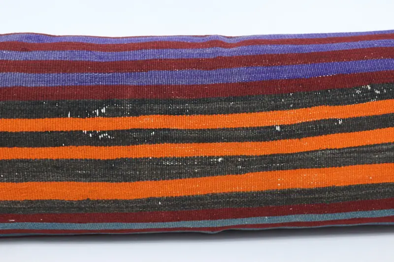 16x48 Orange Pillow Sham, Indoor Cushion Case, Throw Kilim Pillow, Handmade Kilim Cushion, Cotton Cushion Case, Antique Pillows, Cushion Cover - 2