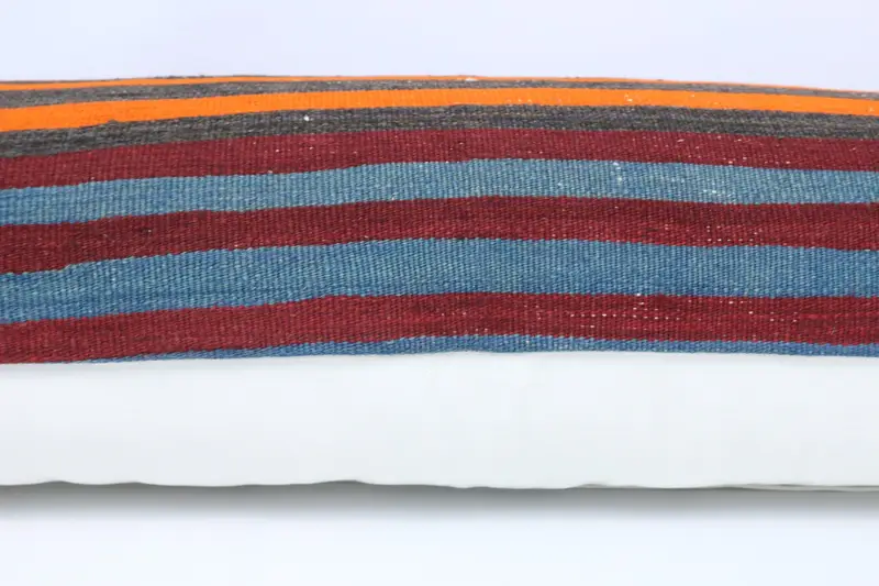 16x48 Orange Pillow Sham, Indoor Cushion Case, Throw Kilim Pillow, Handmade Kilim Cushion, Cotton Cushion Case, Antique Pillows, Cushion Cover - 5