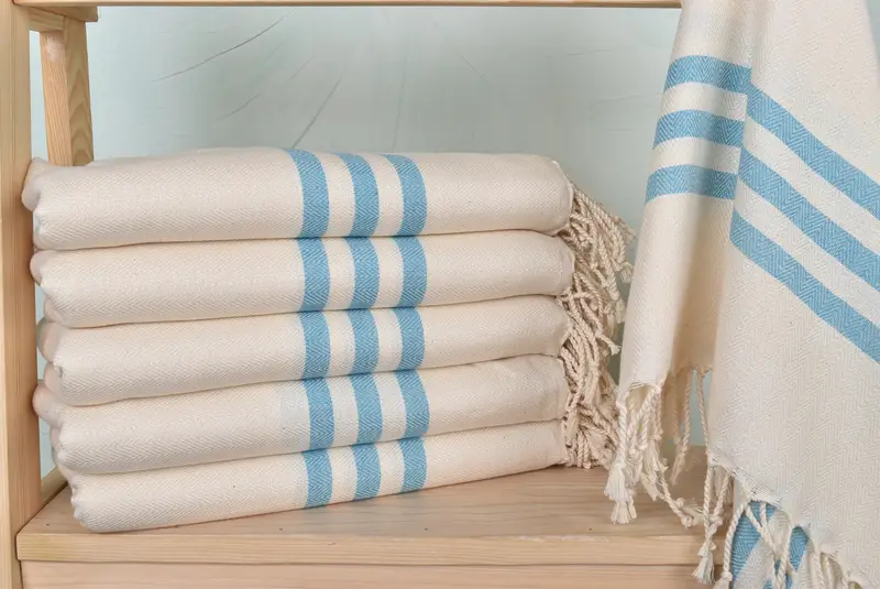 Turkish Towel Personalized, Gift For Mom, 70x40 Cotton Striped Towel, Wedding Gifts Towel, Organic towel, Beach Towel Bulk, Family Gift Basket - 2