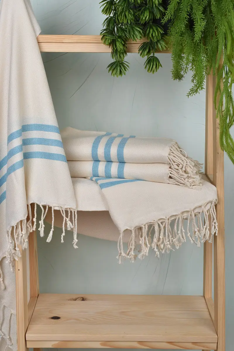 Turkish Towel Personalized, Gift For Mom, 70x40 Cotton Striped Towel, Wedding Gifts Towel, Organic towel, Beach Towel Bulk, Family Gift Basket - 6