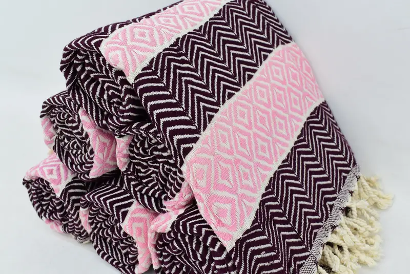 Custom Wedding Gifts, 70x40 Cotton Chevron Towel, Personalize Gift, Spa Towel, Summer Gift, Antibacterial Turkish peshtemal towel, Fouta towel - 8