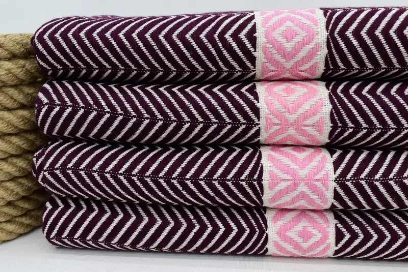 Custom Wedding Gifts, 70x40 Cotton Chevron Towel, Personalize Gift, Spa Towel, Summer Gift, Antibacterial Turkish peshtemal towel, Fouta towel - 2