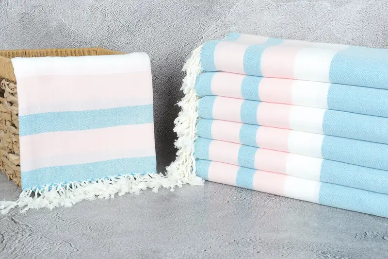 Customized Towels, Kids Beach Towel, Custom Turkish Towel, 70x40 Cotton Striped Towel, Personalized Gifts, Large Turkish Towel, Personalized Gift - 3