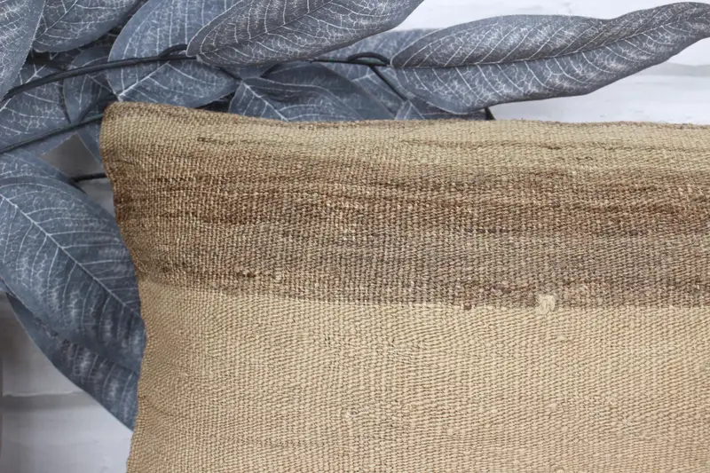 Kilim Pillow Cover, Vintage Kilim Throw Pillow, Kilim Cushion Sham, Cushion Case, Personalized Gift Pillow Cushion, 8x16 Beige Cushion Case - 2
