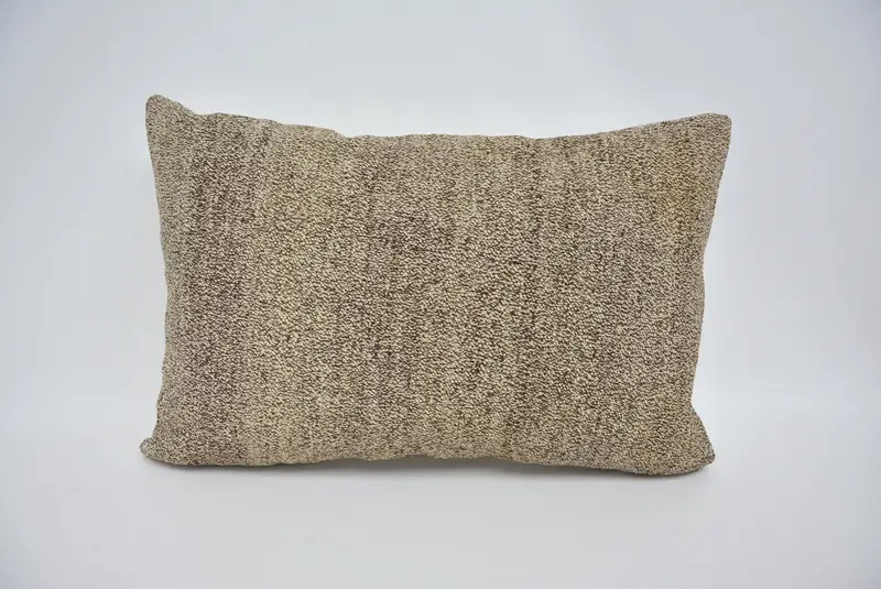 Pillow for Couch, Kilim Pillow, Bench Pillow Sham, Authentic Pillow Cover, Home Decor Pillow, Cushion, Chair Cushion Cover, 16x24 Gray Pillow Cover - 1