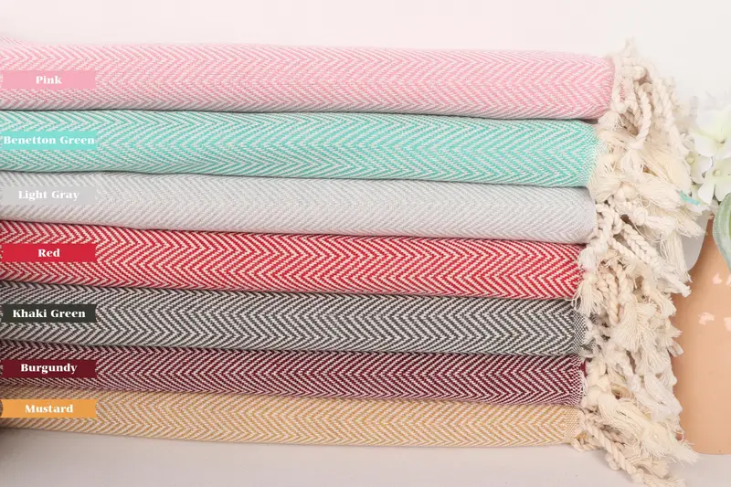 Engagement Gift, 70x40 Cotton Herringbone Towel, Miami Bachelorette Party Favors, Embroidered Towel, Bachelorette Gifts, Bridesmaid Gift Towel - 1