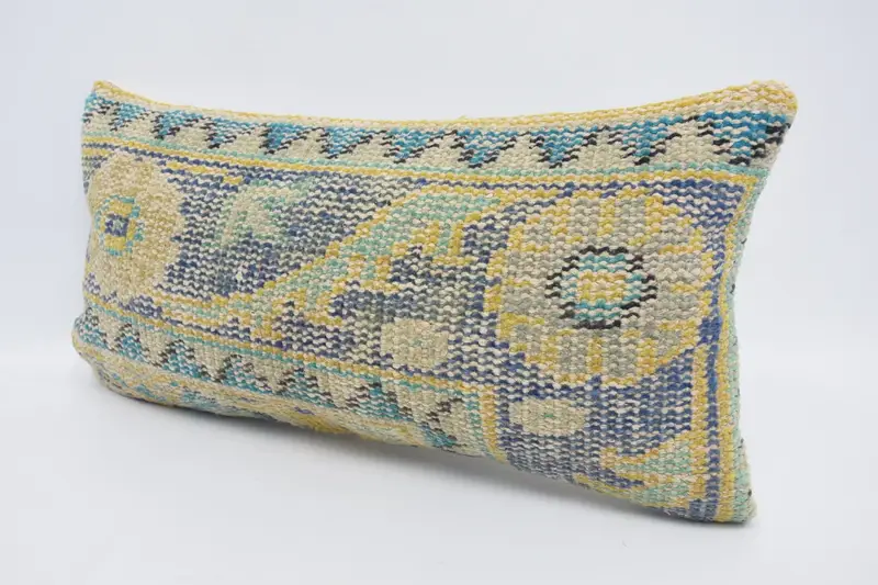 12x24 Blue Pillow Sham, Turkish Pillow, Home Decor Pillow, Ethnic Pillow Cover Cushion Case, Cushion Case, Throw Kilim Pillow, Custom Cushion Case - 4