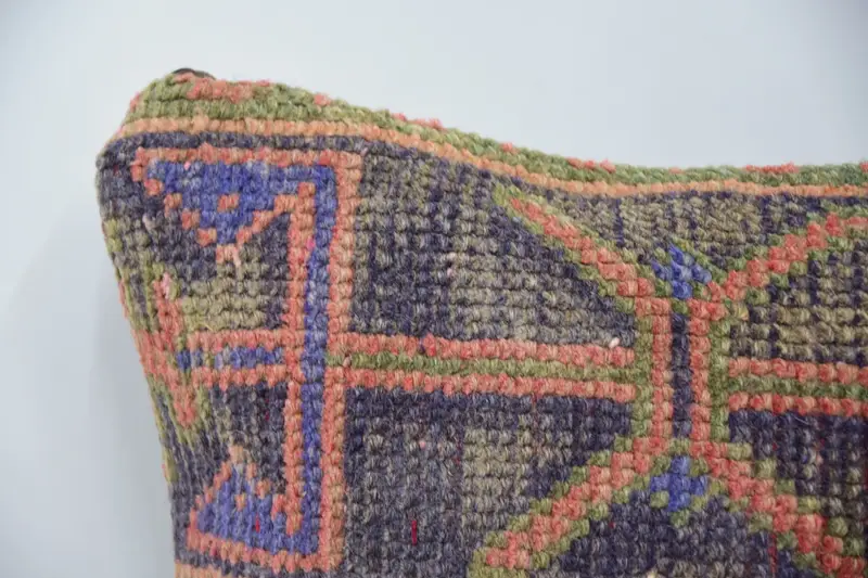 Pillow for Couch, One Of A Kind Cushion Cover, Ethnical Kilim Rug Pillow, Home Decor Pillow, 16x16 Blue Pillow, Handwoven Pillow, Pillow Cover - 2