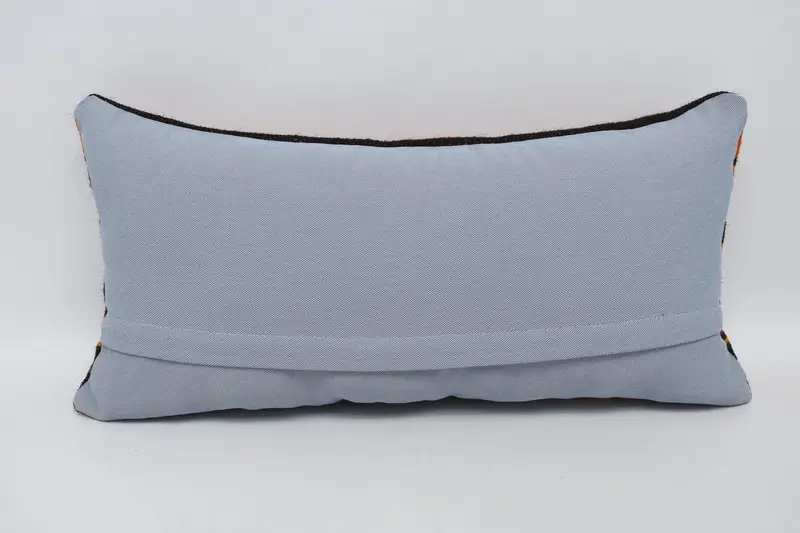 Turkish Pillow, Yoga Pillow Case, Gift Pillow, Vintage Pillow, 12x24 Brown Pillow Cover, Cushion, Accent Cushion Cover, Bolster Throw Cushion - 6