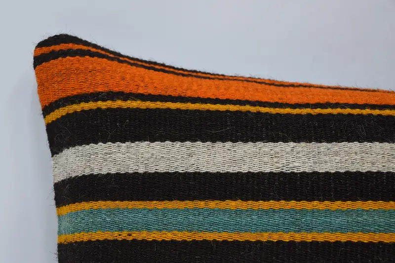 Turkish Pillow, Yoga Pillow Case, Gift Pillow, Vintage Pillow, 12x24 Brown Pillow Cover, Cushion, Accent Cushion Cover, Bolster Throw Cushion - 2
