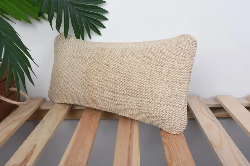 Pillow Cover, 8x16 Beige Pillow, Antique Pillows, Kilim Pillow, Garden Cushion Case, Vintage Pillow, Decorative Bolster Cushion Case - 5