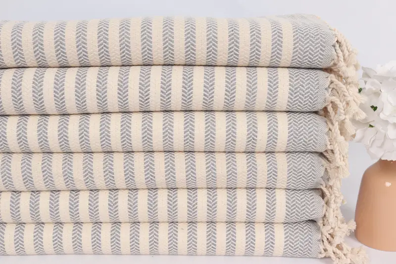 Personalized Dish Towel, Bathroom Towel, 40x18 Cotton Chevron Towel, Kitchen Towel, Personalized Gift, Turkish Towel Monogram, Housewarming Gift - 3