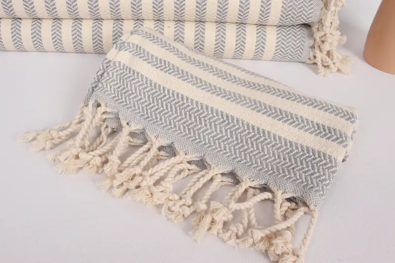 Personalized Dish Towel, Bathroom Towel, 40x18 Cotton Chevron Towel, Kitchen Towel, Personalized Gift, Turkish Towel Monogram, Housewarming Gift - 4