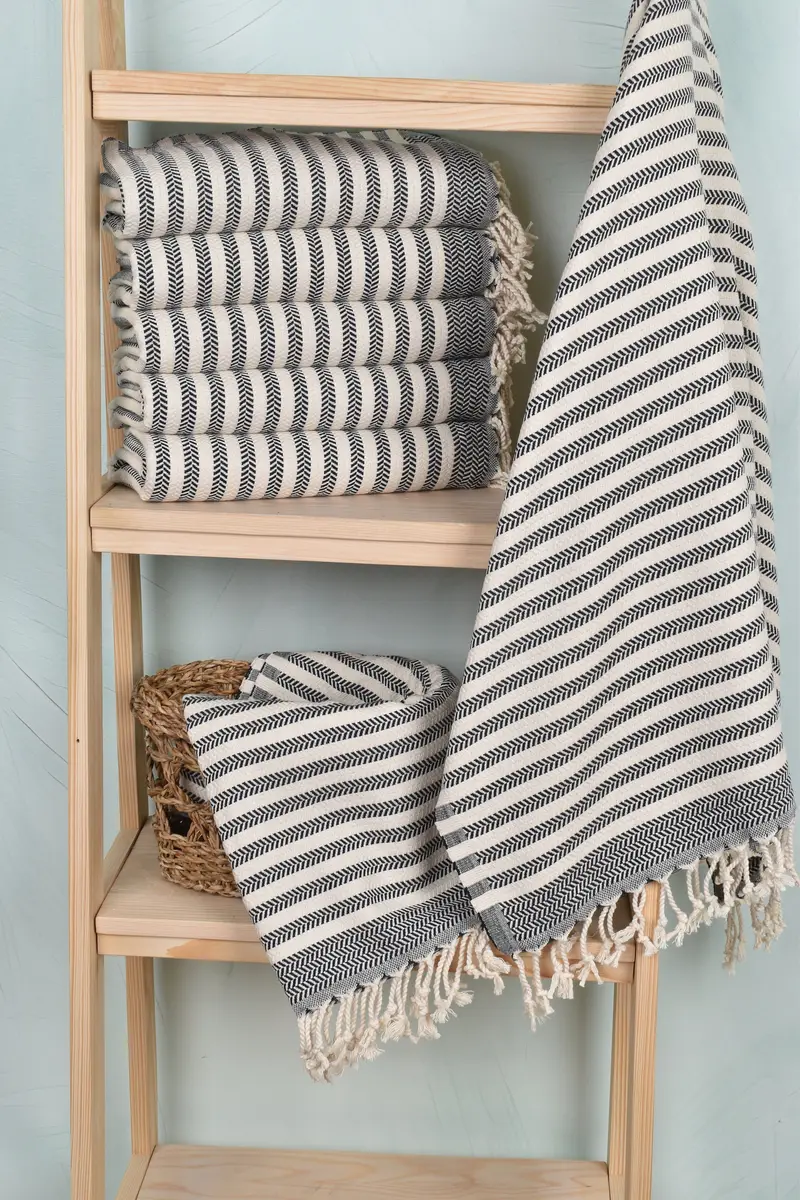 Organic Turkish towel, Turkish Towel Personalized, Xmas Gifts, Bachelorette Party Favors, Personalized Wedding Gift, 70x40 Cotton Chevron Towel - 3