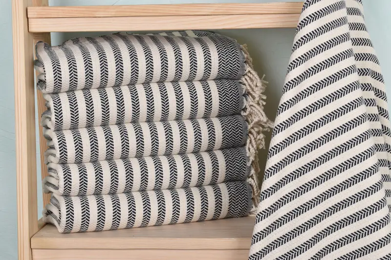 Organic Turkish towel, Turkish Towel Personalized, Xmas Gifts, Bachelorette Party Favors, Personalized Wedding Gift, 70x40 Cotton Chevron Towel - 2
